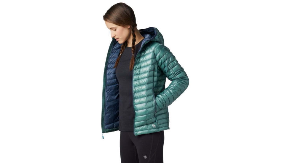 Mountain Hardwear Ghost Whisperer Hooded Down Jacket, Lakeshore Blue, XL, 1560931328-XL