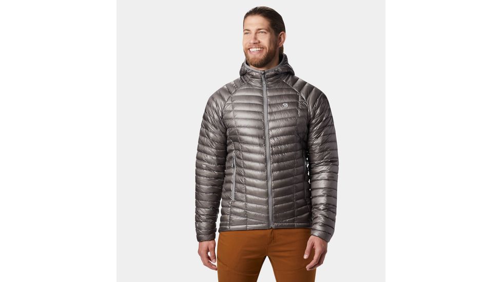 Mountain Hardwear Ghost Whisperer Hooded Down Jacket - Men's, Manta Grey, L, 1560921072-L