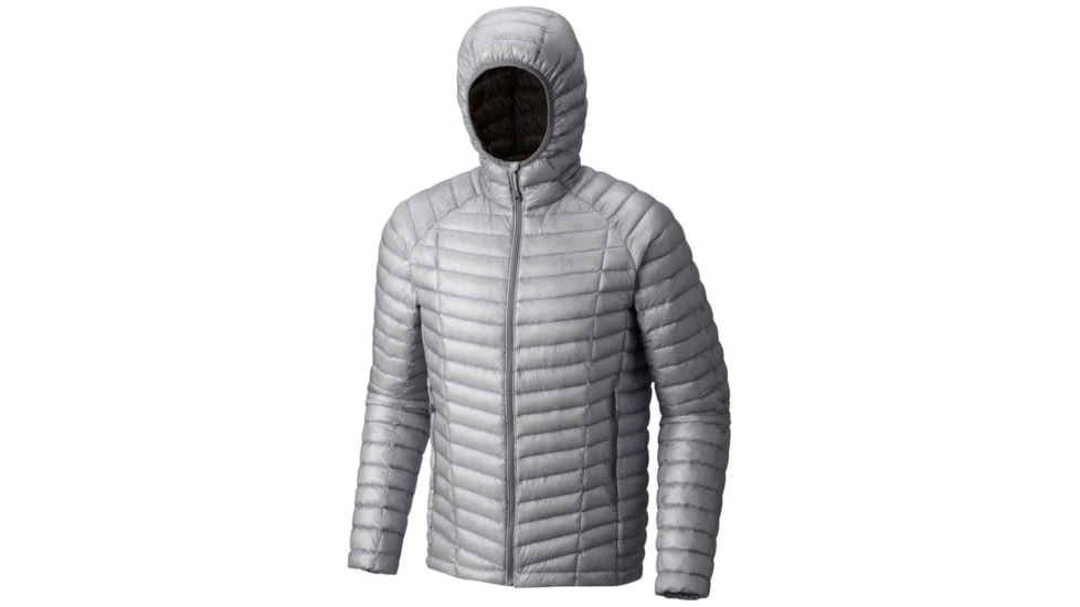 Mountain Hardwear Ghost Whisperer Hooded Down Jacket - Men's, Grey Ice, XL, 1560921064-XL