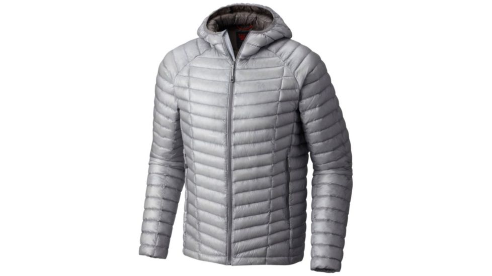 Mountain Hardwear Ghost Whisperer Hooded Down Jacket - Men's, Grey Ice, XL, 1560921064-XL
