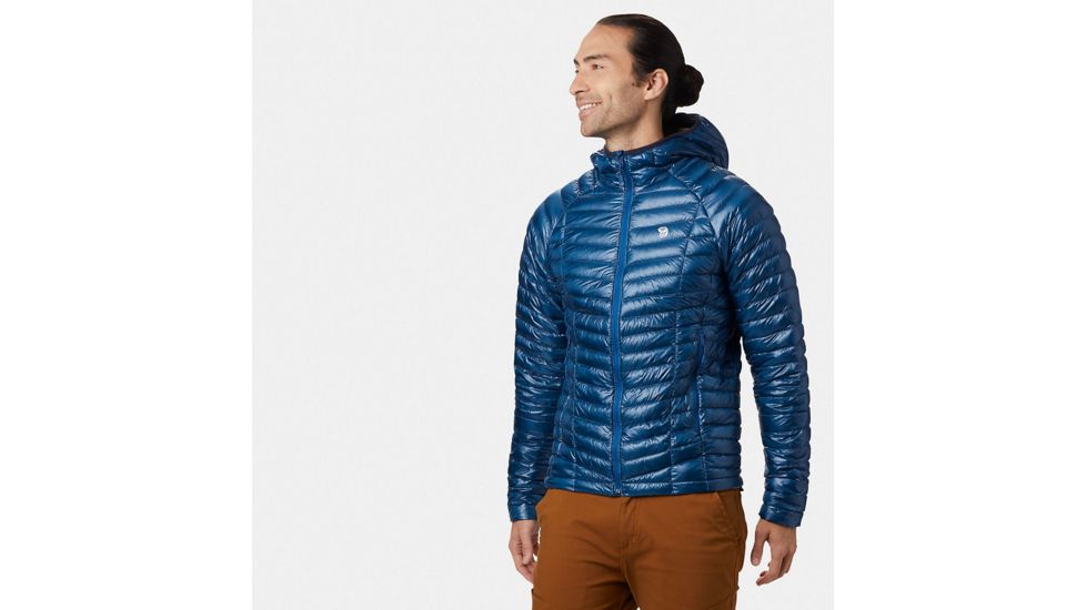 Mountain Hardwear Ghost Whisperer Hooded Down Jacket - Men's, Nightfall Blue, XL, 1560921448-XL