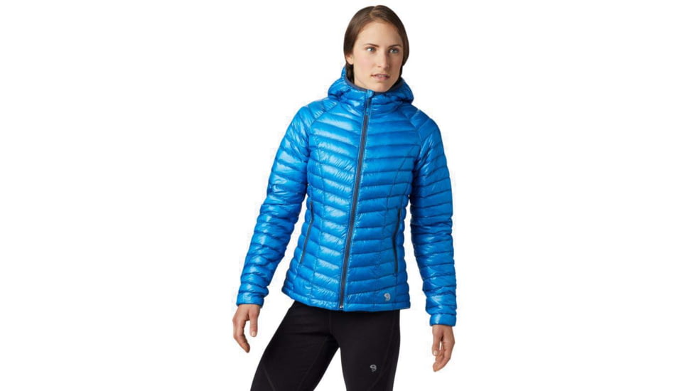 Mountain Hardwear Ghost Whisperer Hooded Down Jacket, Prism Blue, XS, 1560931453-XS