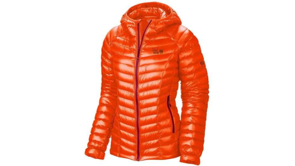 Ghost Whisperer Hooded Down Jacket - Womens-Navel Orange-X-Large