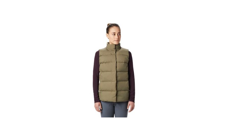 Mountain Hardwear Glacial Storm Vest - Womens, Light Army, Small, 1850901333-S