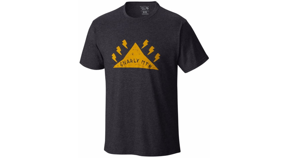 Mountain Hardwear Gnar Mountain Short Sleeve T - Men's-Heather Black-X-Large