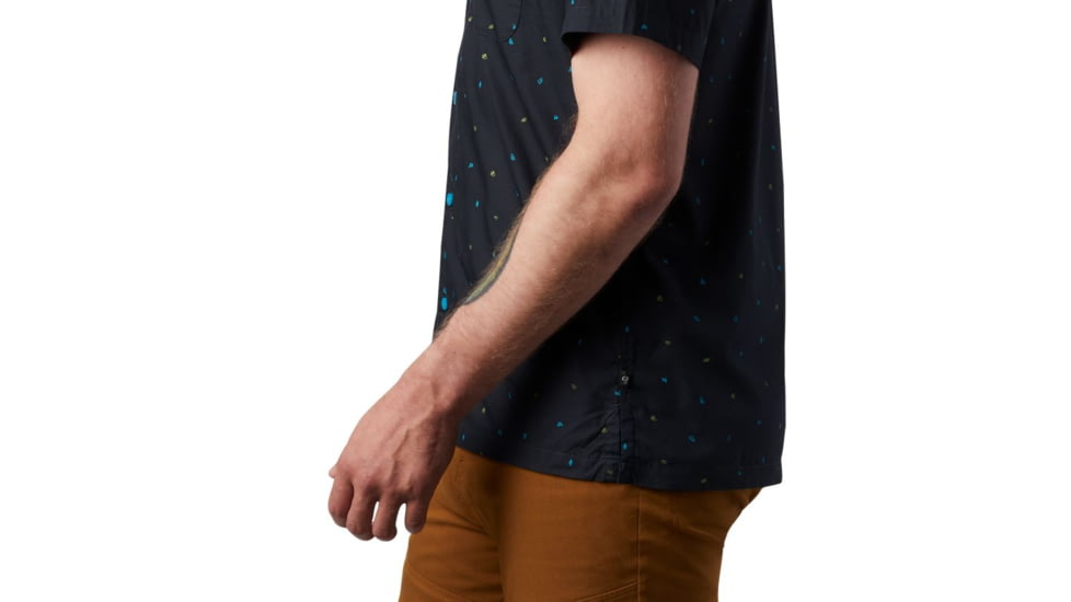 Mountain Hardwear Hand/Hold Printed Short Sleeve Shirt - Mens, Dark Storm Cam Print, Extra Large, 1879221005-DSCP-XL