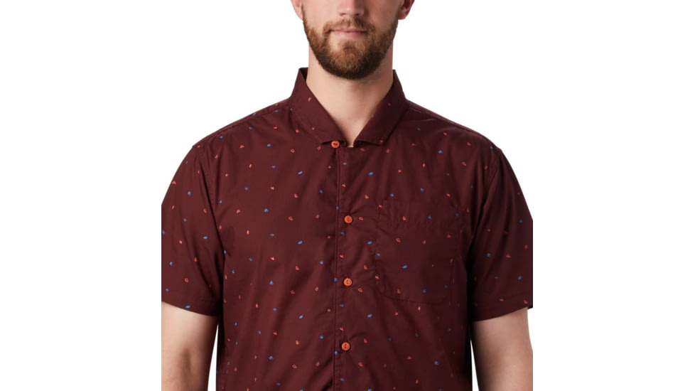 Mountain Hardwear Hand/Hold Printed Short Sleeve Shirt - Mens, Dark Umber Cam Print, Extra Large, 1879221260-DUCP-XL