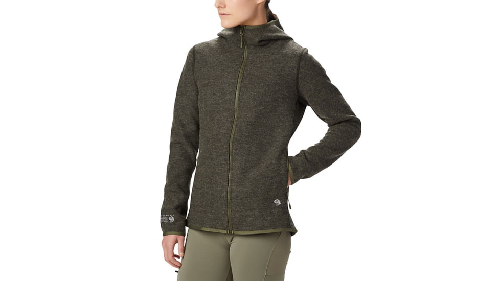 Mountain Hardwear Hatcher Full Zip Hoody - Women's, Dark Army, Extra Large, OL8296304-XL