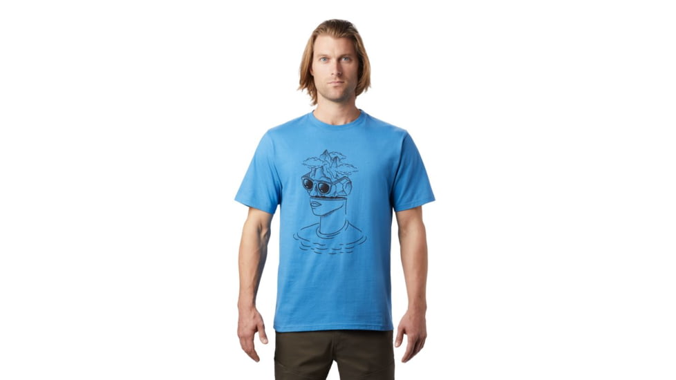 Mountain Hardwear Head in the Cloud Short Sleeve Shirt - Mens, Deep Lake, Extra Large, 1881481451-Deep Lake-XL