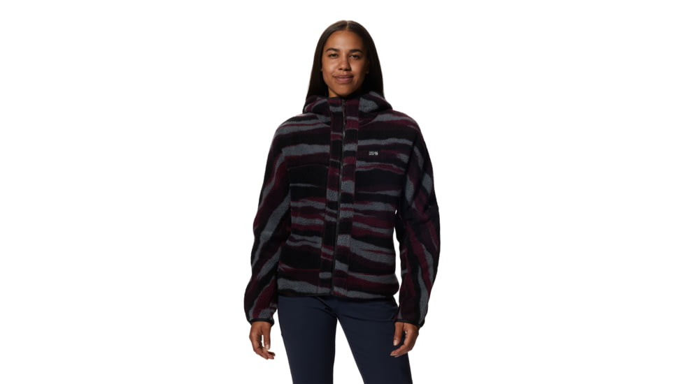 Mountain Hardwear HiCamp Fleece Full Zip Hoody - Womens, Cocoa Red Lands, Small, 2002601604-CS