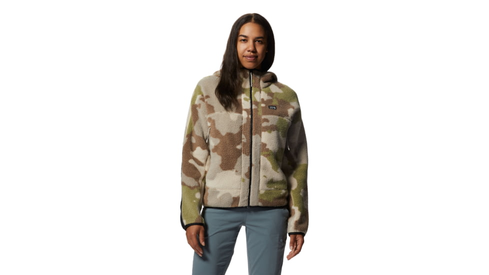 Mountain Hardwear HiCamp Fleece Full Zip Hoody - Womens, Wild Oyster Pin, Small, 2002601285-WS