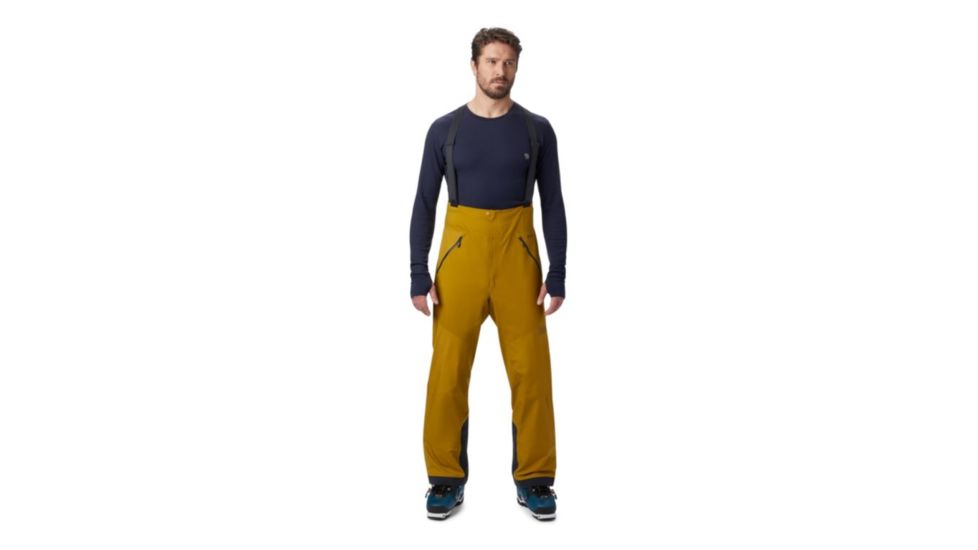 Mountain Hardwear High Exposure GTX C-Knit Bib - Men's, Dark Bolt, Extra Large, Regular Inseam, 1851441236-XL- R