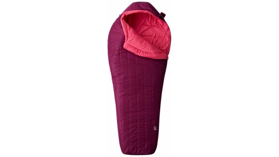 Hotbed Spark 32 Womens Sleeping Bag Synthetic-Dark Raspberry-Regular-Right