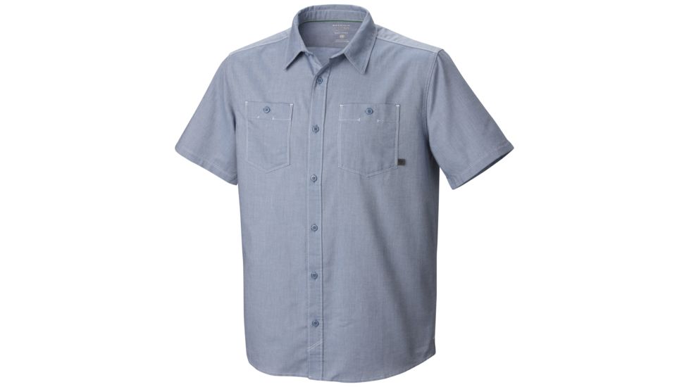Mountain Hardwear Huxley Short Sleeve Shirt - Mens-Steel-Large