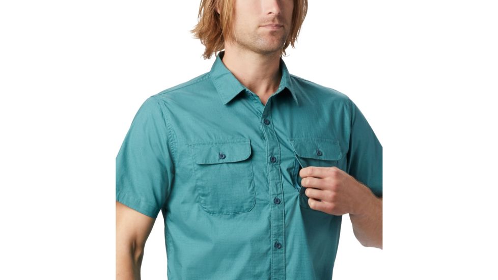 Mountain Hardwear J Tree Short Sleeve Shirt - Mens, Washed Turq, Medium, 1879051447-M