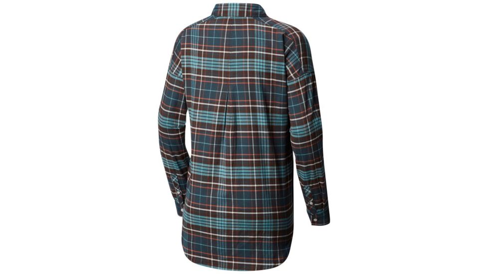 Mountain Hardwear Karsee Long Sleeve Flannel Shirt - Womens, Blue Spruce, Small, 1795361310-S