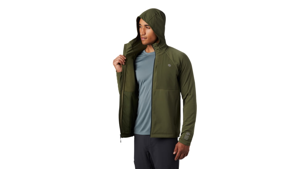 Mountain Hardwear Keele Hoody - Men's, Dark Army, Medium, OM8737304-M