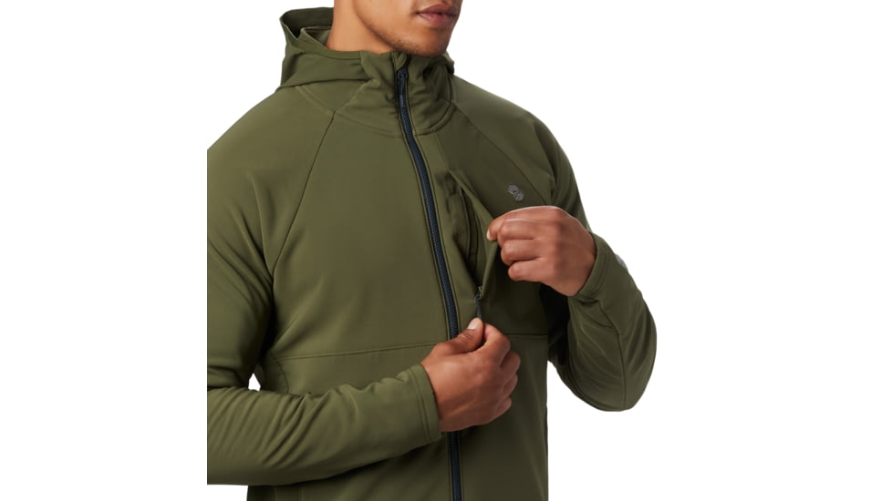 Mountain Hardwear Keele Hoody - Men's, Dark Army, Medium, OM8737304-M
