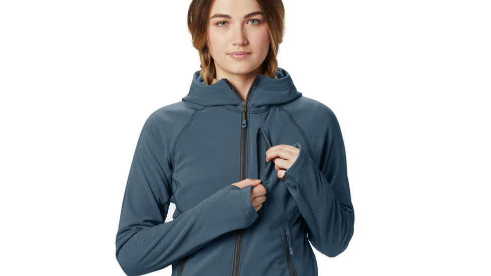 Mountain Hardwear Keele Hoody - Womens, Zinc, Small, 1828371492-S