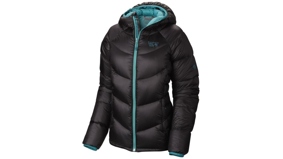 Mountain Hardwear Kelvinator Hooded Jacket - Women's-Black/Mayan Green-Large