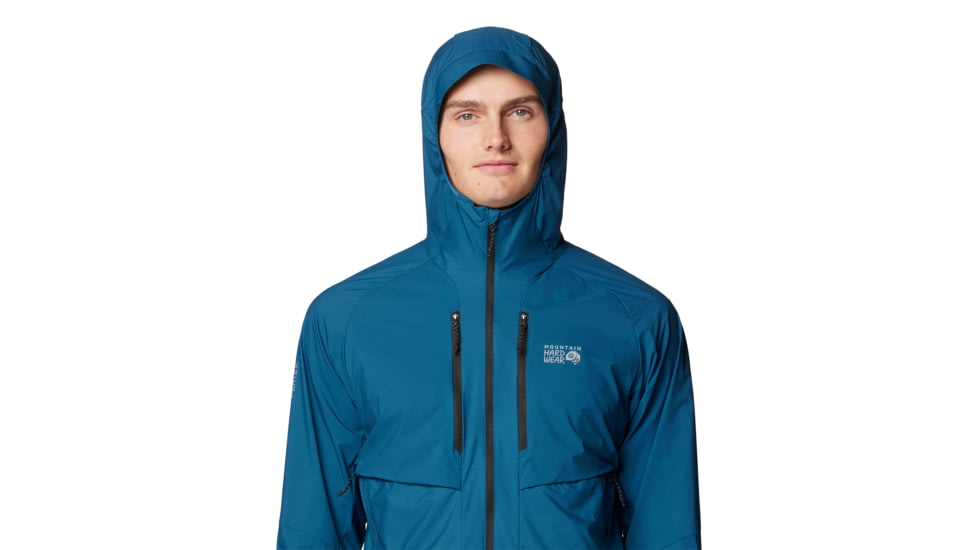 Mountain Hardwear Kor AirShell Hybrid Hooded Jacket - Mens, Dark Caspian, S, 190423029464