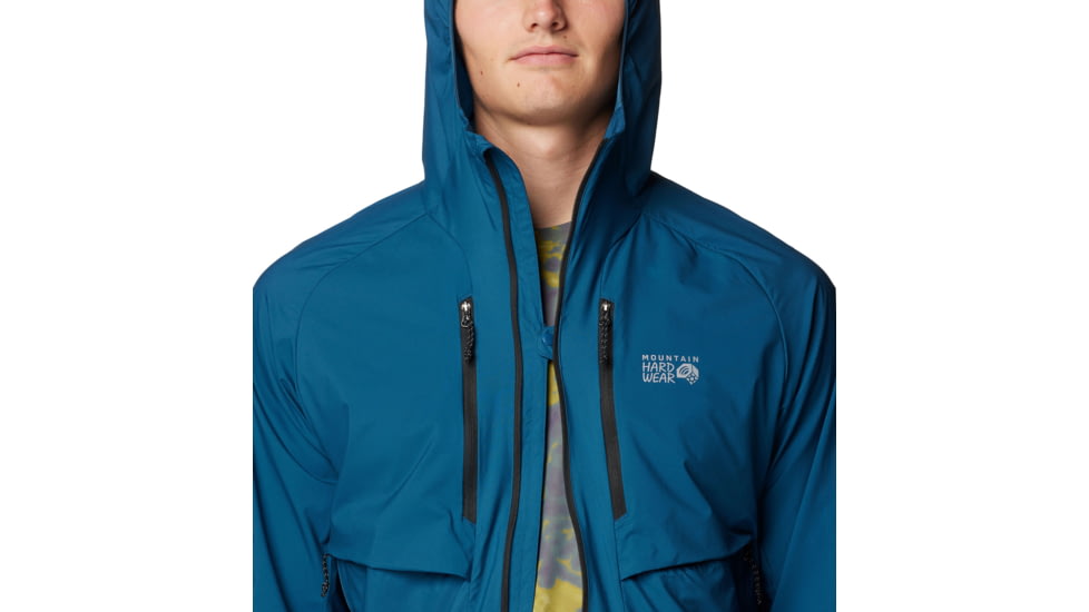 Mountain Hardwear Kor AirShell Hybrid Hooded Jacket - Mens, Dark Caspian, S, 190423029464