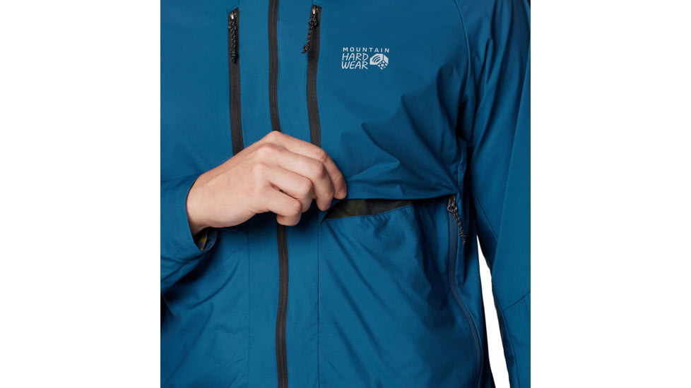 Mountain Hardwear Kor AirShell Hybrid Hooded Jacket - Mens, Dark Caspian, S, 190423029464