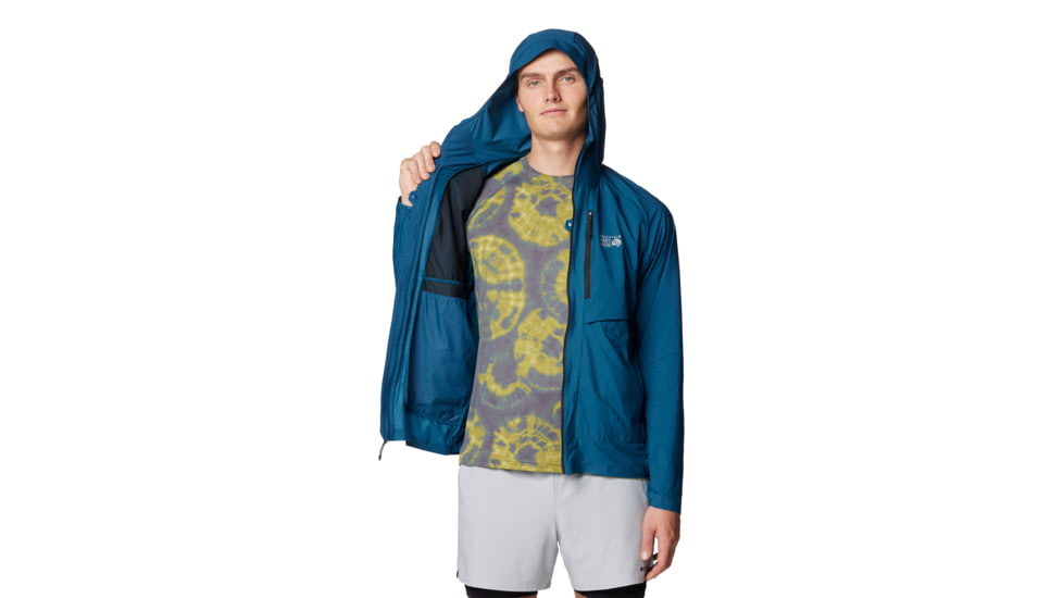 Mountain Hardwear Kor AirShell Hybrid Hooded Jacket - Mens, Dark Caspian, S, 190423029464