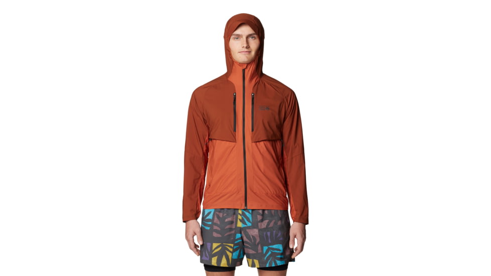 Mountain Hardwear Kor AirShell Hybrid Hooded Jacket - Men's, Iron Oxide, Raw Carnelian, S, 190423029419