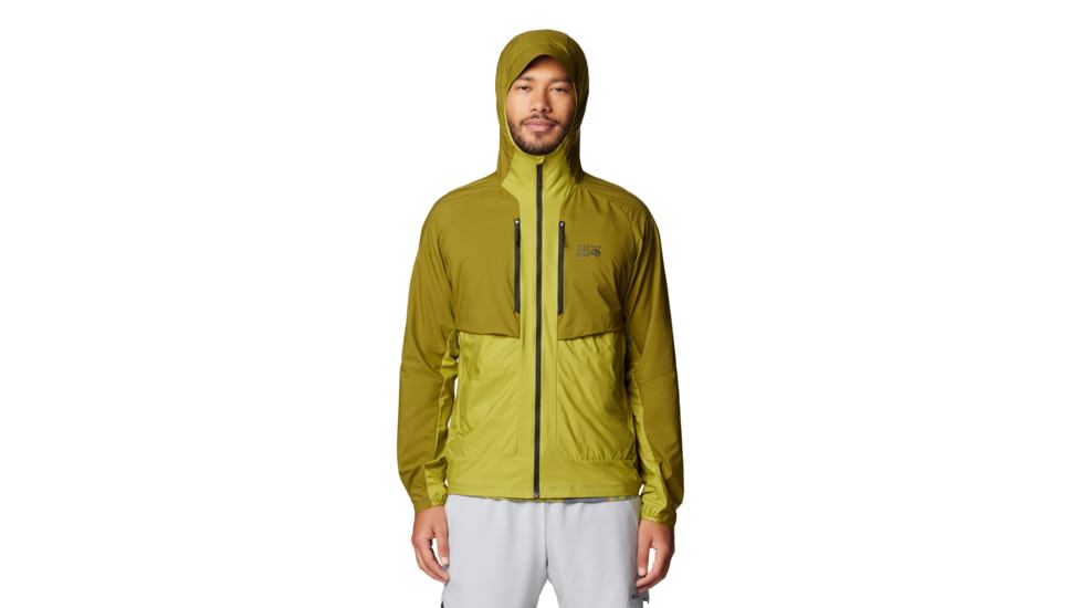 Mountain Hardwear Kor AirShell Hybrid Hooded Jacket - Men's, Vetiver, Moon Moss, XL, 190423029570