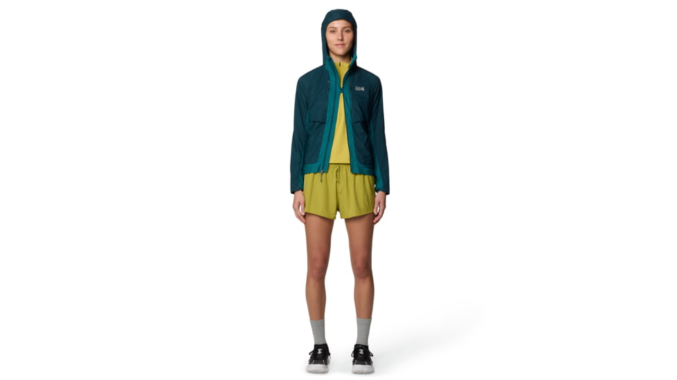 Mountain Hardwear Kor AirShell Hybrid Hooded Jacket - Womens, Dark Marsh/Jack Pine, XL, 190423053452