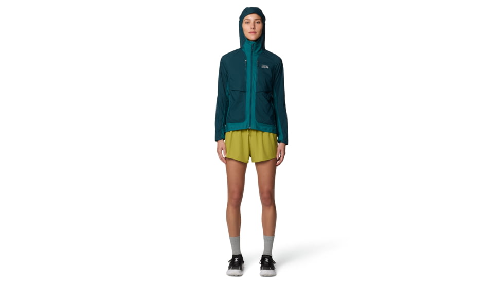 Mountain Hardwear Kor AirShell Hybrid Hooded Jacket - Womens, Dark Marsh/Jack Pine, XL, 190423053452