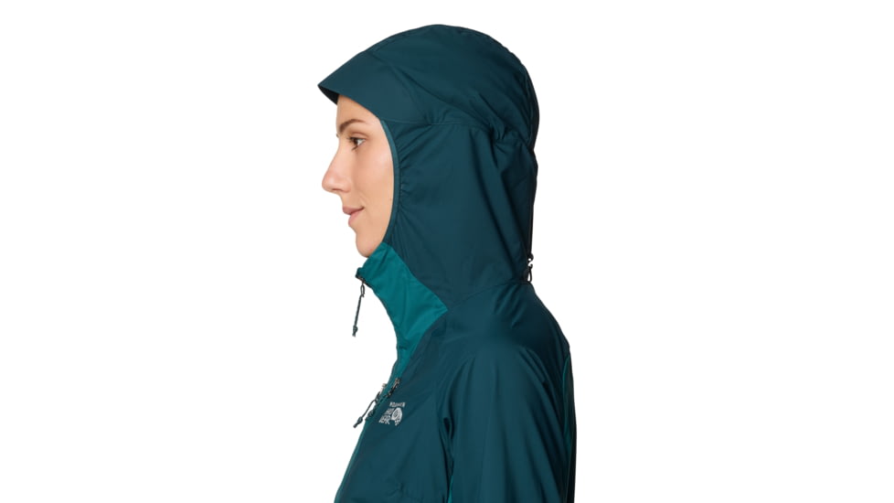 Mountain Hardwear Kor AirShell Hybrid Hooded Jacket - Womens, Dark Marsh/Jack Pine, XL, 190423053452