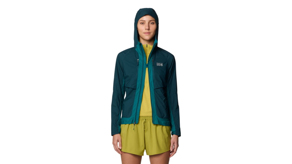 Mountain Hardwear Kor AirShell Hybrid Hooded Jacket - Womens, Dark Marsh/Jack Pine, XL, 190423053452