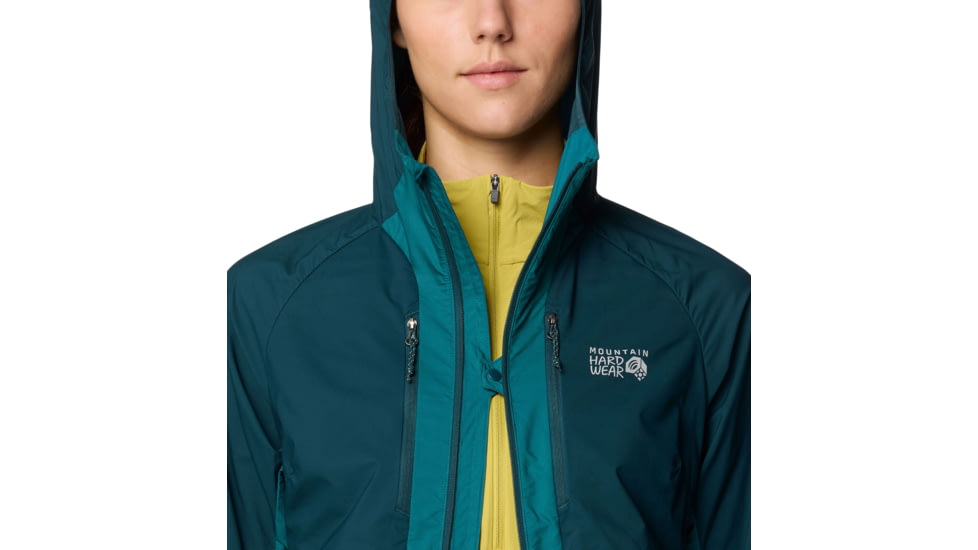 Mountain Hardwear Kor AirShell Hybrid Hooded Jacket - Womens, Dark Marsh/Jack Pine, XL, 190423053452