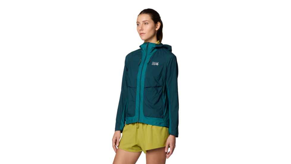 Mountain Hardwear Kor AirShell Hybrid Hooded Jacket - Womens, Dark Marsh/Jack Pine, XL, 190423053452