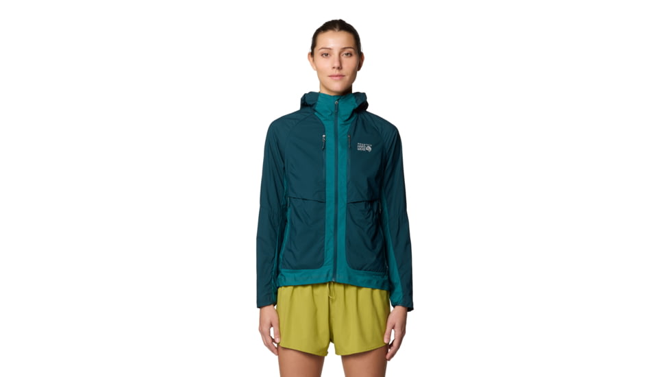 Mountain Hardwear Kor AirShell Hybrid Hooded Jacket - Women's, Dark Marsh/Jack Pine, L, 190423053421