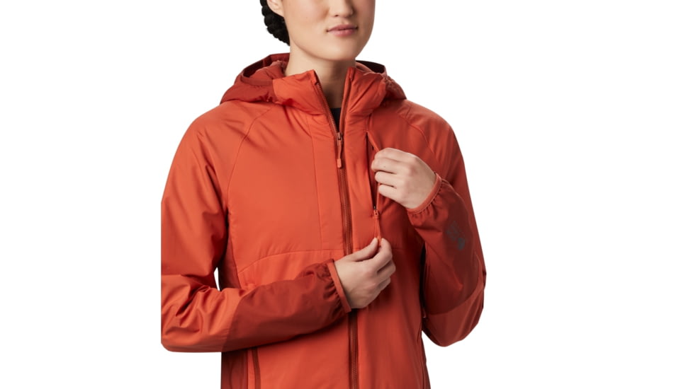 Mountain Hardwear Kor Cirrus Hybrid Hoody - Womens, Dark Clay, Medium, 1879911840-M