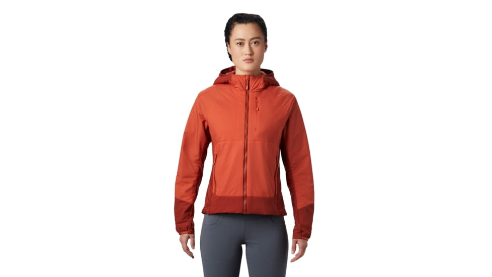 Mountain Hardwear Kor Cirrus Hybrid Hoody - Womens, Dark Clay, Medium, 1879911840-M