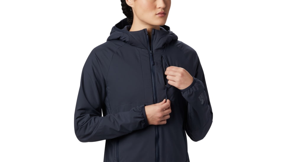 Mountain Hardwear Kor Cirrus Hybrid Hoody - Women's, Dark Zinc, Medium, OL8604406-M