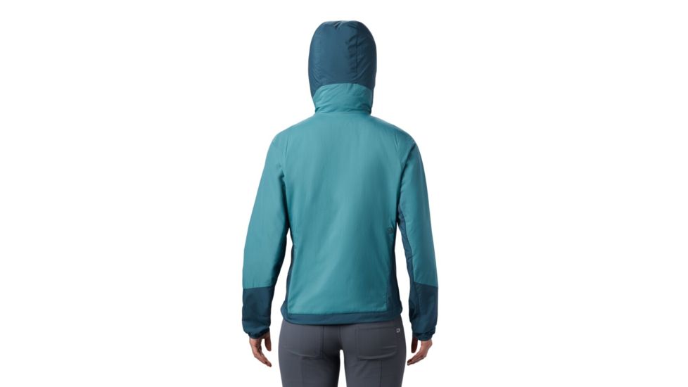 Mountain Hardwear Kor Cirrus Hybrid Hoody - Womens, Washed Turq, Extra Small, 1879911447-XS
