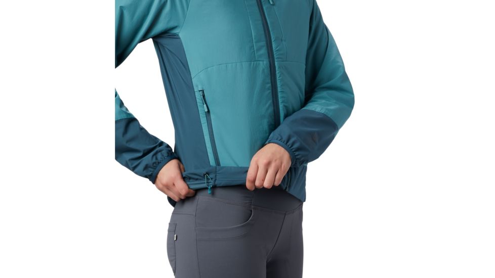 Mountain Hardwear Kor Cirrus Hybrid Hoody - Womens, Washed Turq, Extra Small, 1879911447-XS