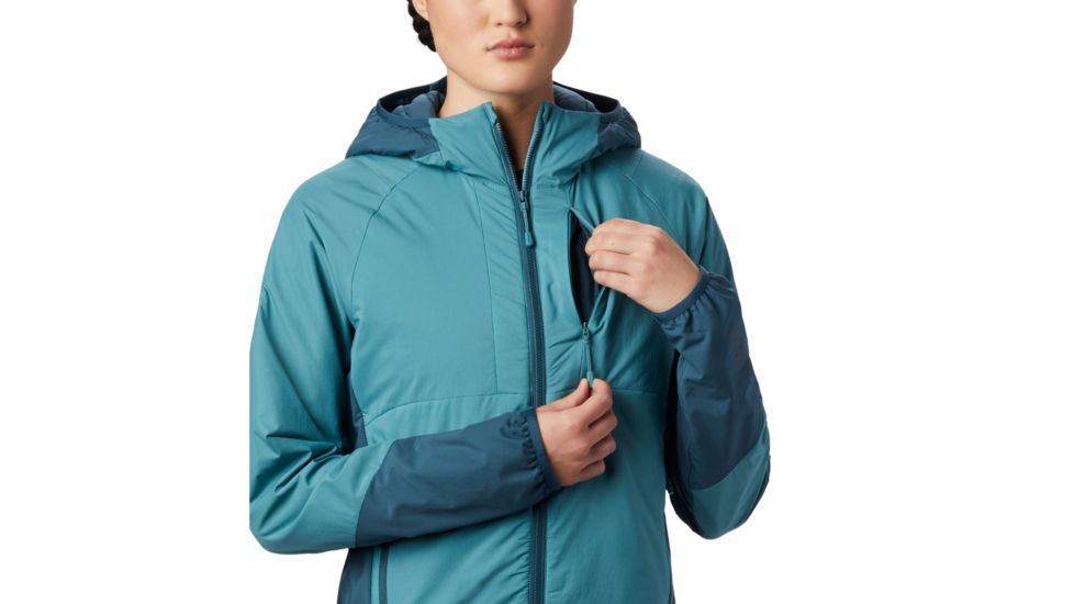 Mountain Hardwear Kor Cirrus Hybrid Hoody - Womens, Washed Turq, Extra Small, 1879911447-XS