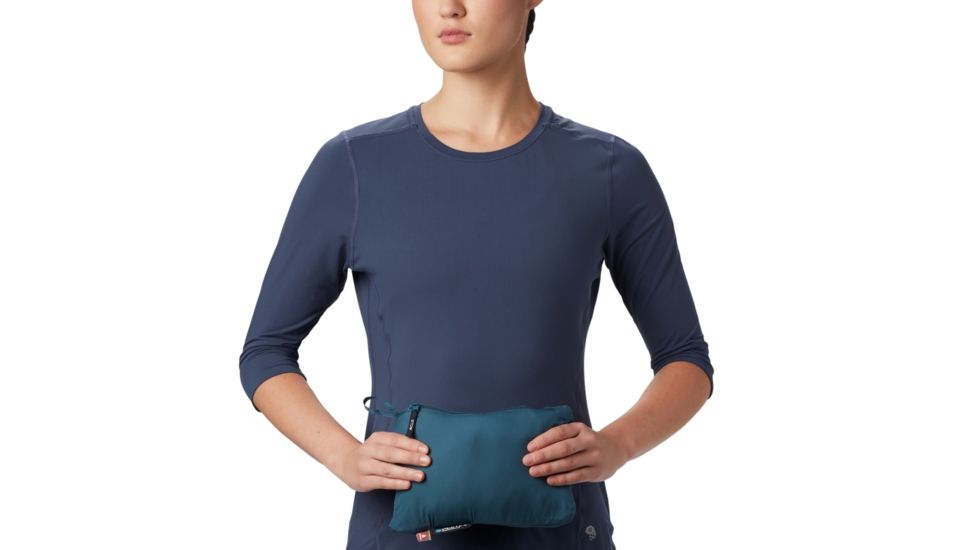 Mountain Hardwear Kor Cirrus Hybrid Hoody - Womens, Washed Turq, Extra Small, 1879911447-XS