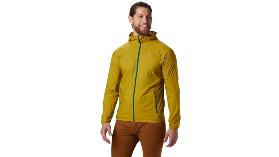 Mountain Hardwear Kor Preshell Hoody - Mens, Dark Citron, Extra Large, 1828211358-XL