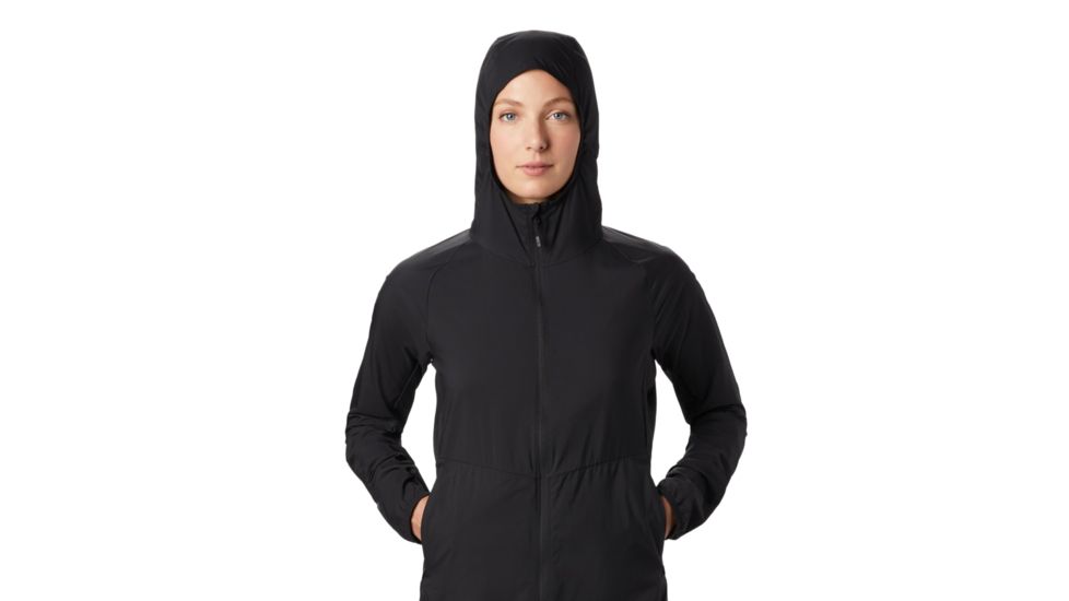 Mountain Hardwear Kor Preshell Hoody - Womens, Black, Extra Small, 1828391010-XS