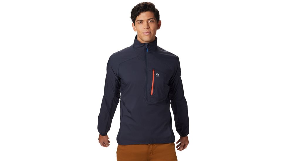 Mountain Hardwear Kor Preshell Pullover - Men's, Dark Zinc, Small, 1828221406-S