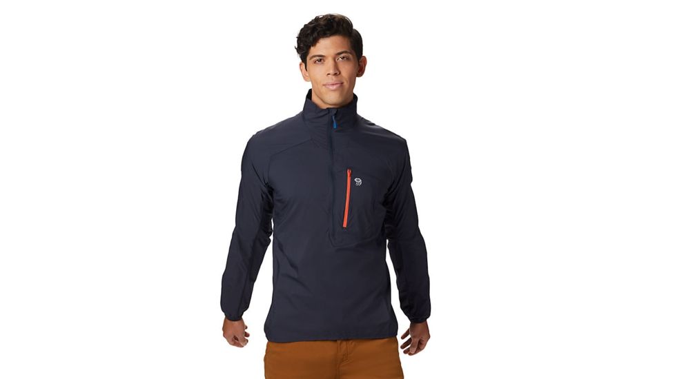 Mountain Hardwear Kor Preshell Pullover - Mens, Dark Zinc, Extra Large, OM7417406-XL