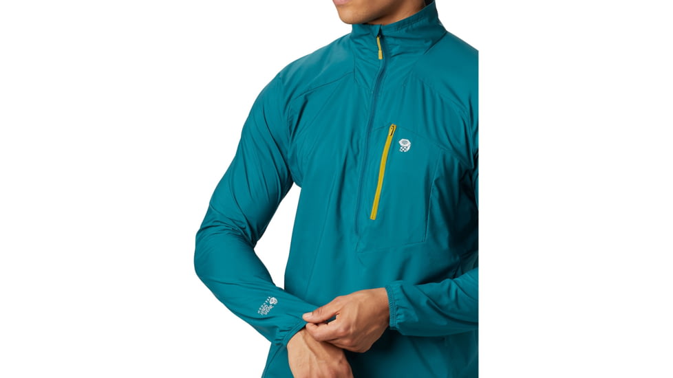 Mountain Hardwear Kor Preshell Pullover - Mens, Dive, 10, 30 Inseam, OM7417469-L