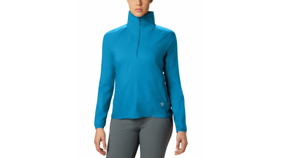 Mountain Hardwear Kor Preshell Pullover - Womens, Electric Sky, Medium, 1828401434-M